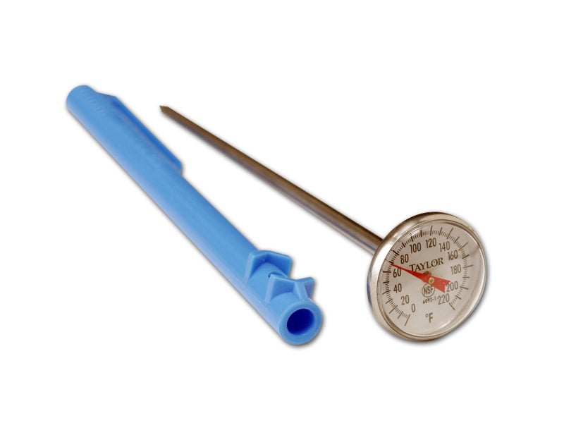 Taylor Standard Grade Thermometer 1Inch DialSilver