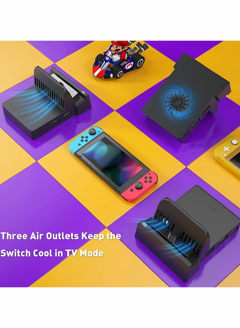 عام KASTWAVE لمحطة شحن نينتندو سويتش، قاعدة شحن محمولة 4K HDMI لمهايئ تلفزيون محطة الشحن، مجموعة قاعدة شحن بديلة جيدة للاستبدال الرسمي (نظام محدث) - Image 5