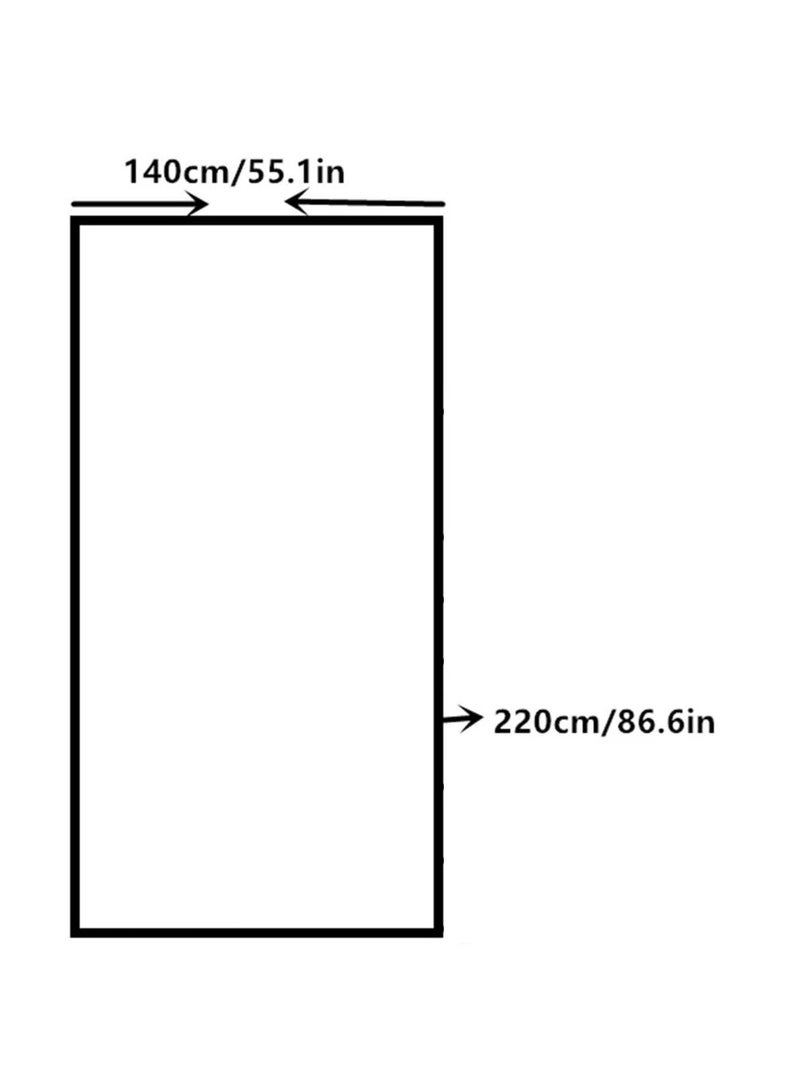 1pcs 140*220cm Solid Colour Tablecloth, Simple Ruffle Fabric Tablecloth for Dining Table  - Image 3
