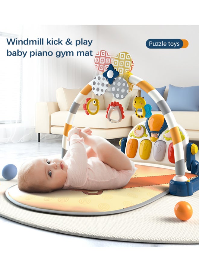 كونجي كيدز Baby Play Gym Mat with Piano & Lights | Infant Activity Mat with Music, Rattles & Hanging Toys | Sensory Development Gym for Newborns & Toddlers 0+ Months bear - Image 5