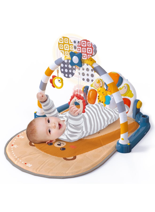 كونجي كيدز Baby Play Gym Mat with Piano & Lights | Infant Activity Mat with Music, Rattles & Hanging Toys | Sensory Development Gym for Newborns & Toddlers 0+ Months bear - Image 2