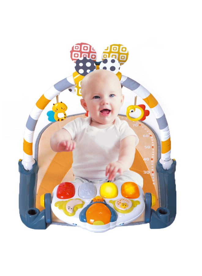 كونجي كيدز Baby Play Gym Mat with Piano & Lights | Infant Activity Mat with Music, Rattles & Hanging Toys | Sensory Development Gym for Newborns & Toddlers 0+ Months bear - Image 3