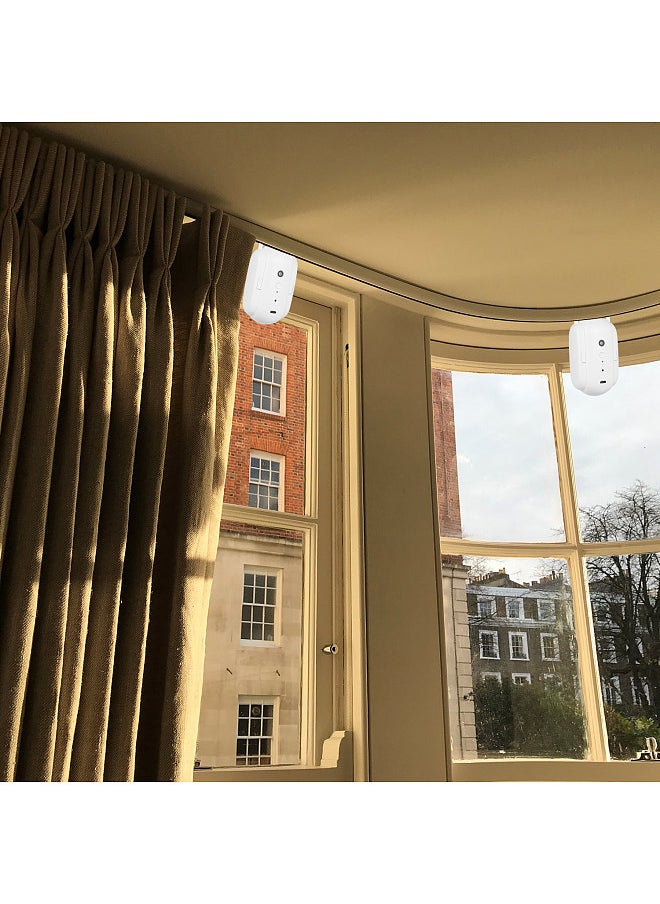 BT Automatic Curtain Opener Closer Robot Wireless Smart Curtain Motor Timer Voice Control Smart Home Automation Device for Curtain Track Rod Replacement for Amazon Alexa Google Assistant
