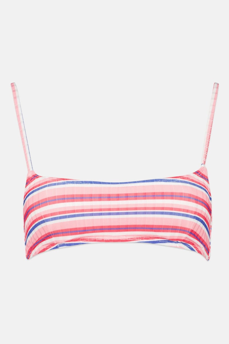 Misfit Women Striped Non Padded Bikini Top, Multicolor - Image 3