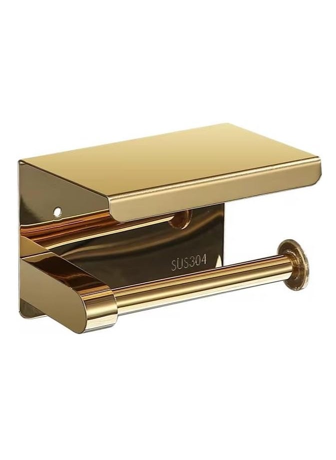Generic Gold Stainless Steel Toilet Paper Holder  - Image 2