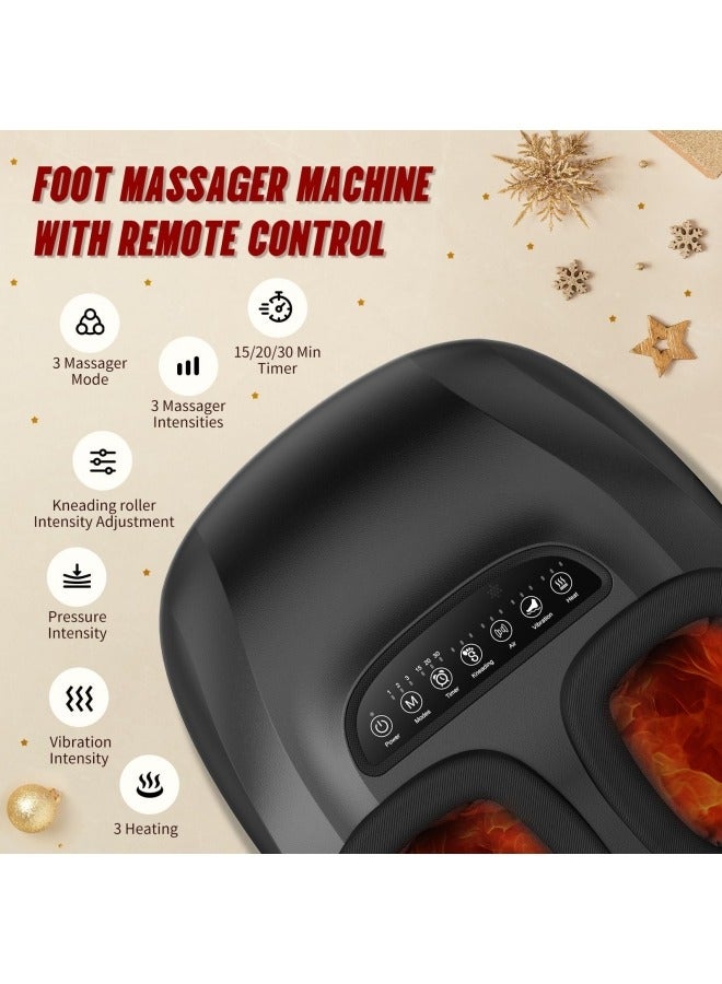 GGEROU Foot Massager Machine with Heat , Shiatsu Deep Kneading Foot Massager for Plantar Fasciitis, 3 Heat Levels - Image 3