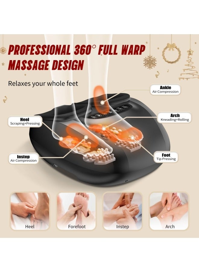 GGEROU Foot Massager Machine with Heat , Shiatsu Deep Kneading Foot Massager for Plantar Fasciitis, 3 Heat Levels - Image 4