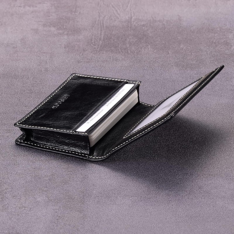 HISCOW Leather Business Card Case Holder for Men & Women, Italian Calfskin - Image 4