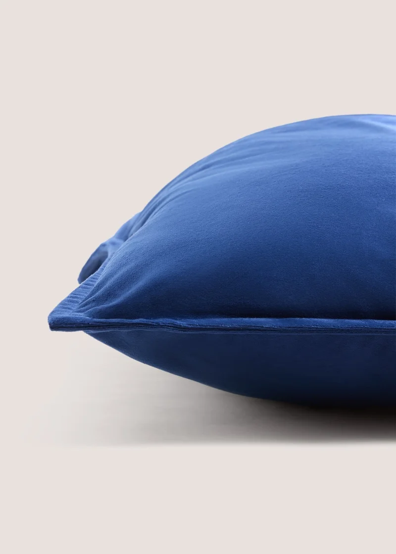 Matalan Blue Velvet Cushion (43cm x 43cm)