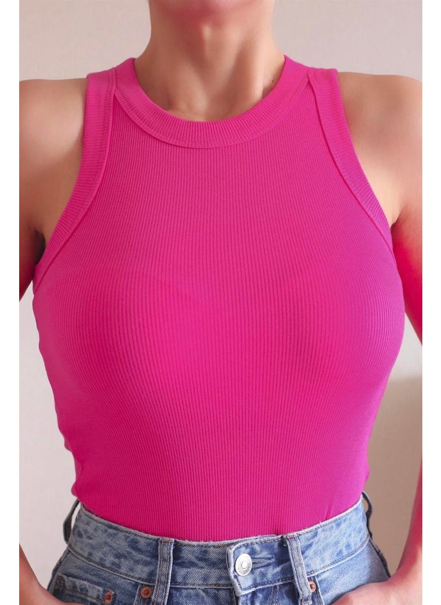 Ritnice - Women's 3-Pack Premium Cotton T-Shirt White, Black, Fuchsia - Image 1