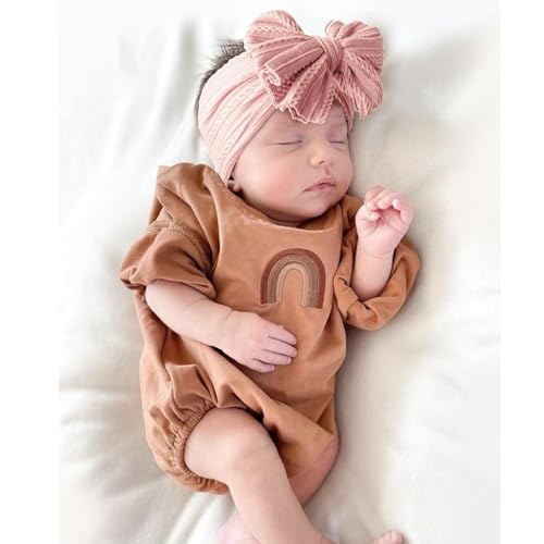 Niceye Handmade Baby Headbands Soft Stretchy Nylon Hair Bands with Bows for Newborn Infant Baby Toddler Girls - Image 4