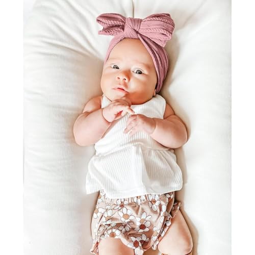 Niceye Handmade Baby Headbands Soft Stretchy Nylon Hair Bands with Bows for Newborn Infant Baby Toddler Girls - Image 5