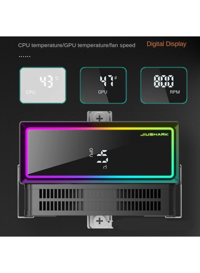 Jiushark Jf100d Non-interference Memory Cpu Cooler Digital Display 4 Heat Pipes 12th Gen Amd Air Cooling Single Tower - Image 4