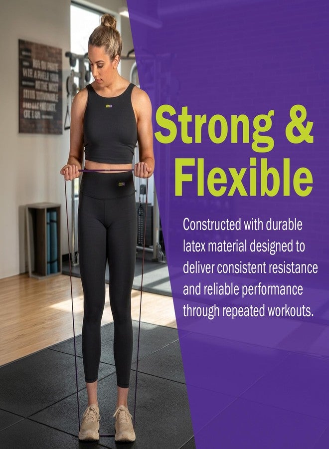 GoFit Pro Super Band 20-35lbs Durable Resistance Bands for Strength Training, Pilates, Stretching, Home Workouts, and Full-Body Exercise, Purple - Image 4