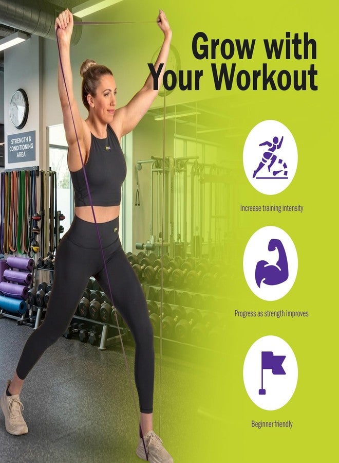 GoFit Pro Super Band 20-35lbs Durable Resistance Bands for Strength Training, Pilates, Stretching, Home Workouts, and Full-Body Exercise, Purple - Image 3