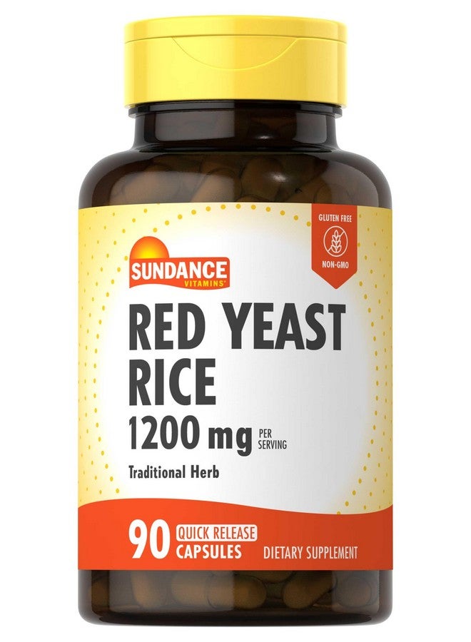 Sundance Red Yeast Rice Capsules | 1200mg | 90 Count | Traditional Herbal Supplement | Non-GMO and Gluten Free Formula - Image 1