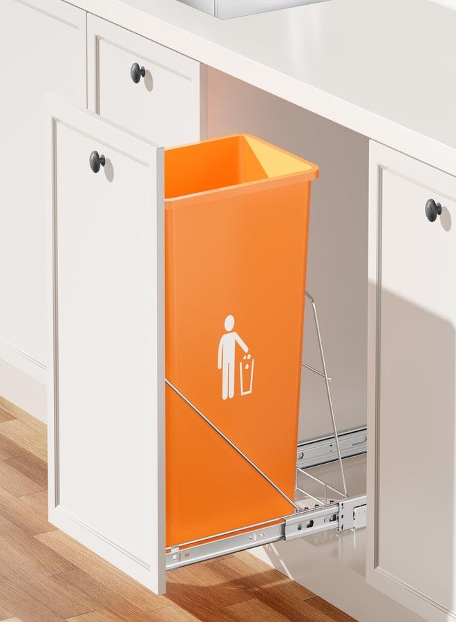 RUNMI Pull Out Trash Can Under Cabinet, 7-13Gal Cabinet Trash Can Pull Out Kit with Door Mounting Kit,Under Sink Garbage Can Pull Out for Kitchen-Waste Bin Not Included - Image 1