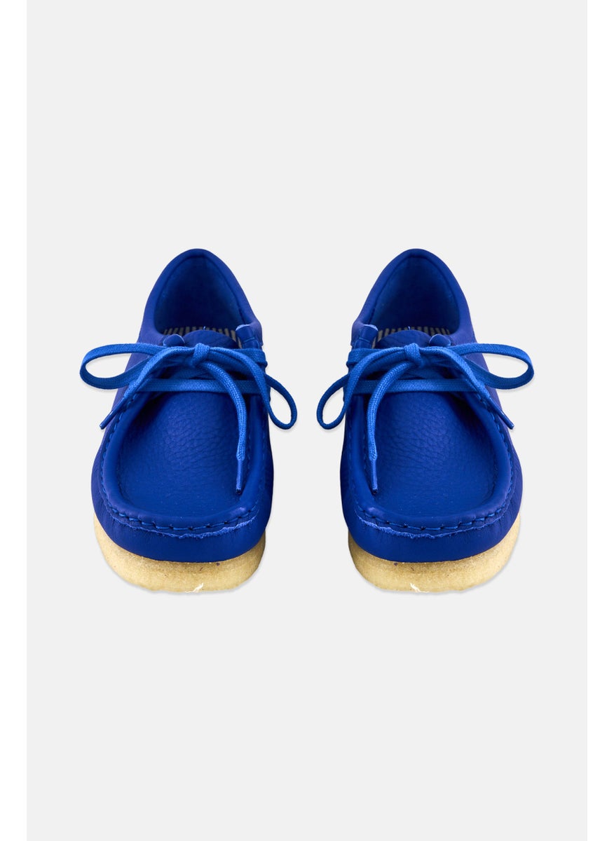 clarks Women Standard Wallabee Lace Up Shoes, Blue  - Image 3