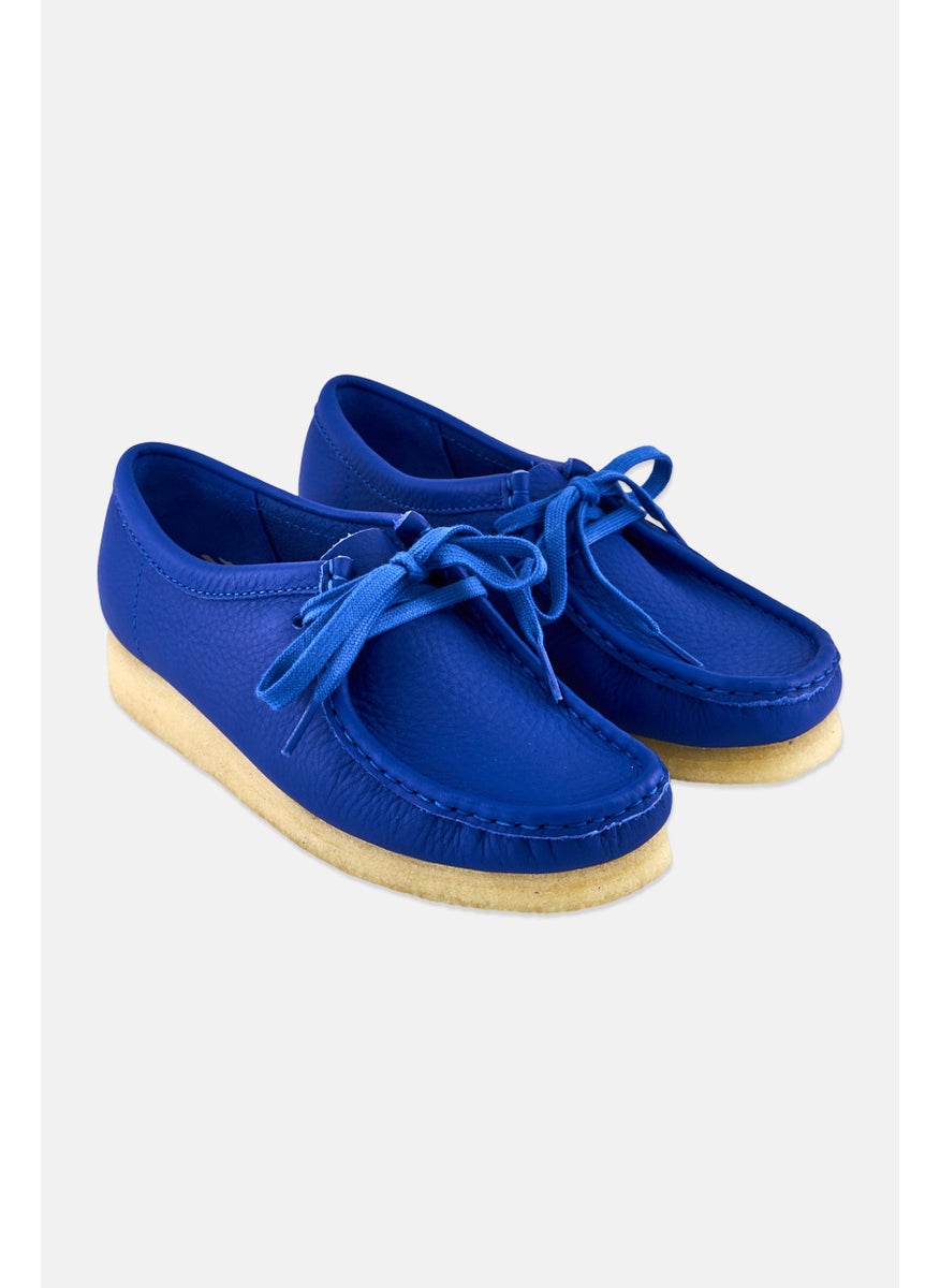 clarks Women Standard Wallabee Lace Up Shoes, Blue  - Image 1