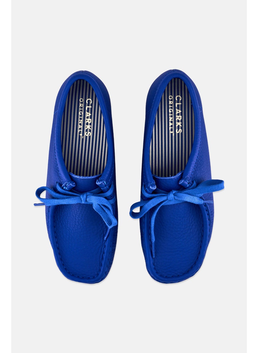 clarks Women Standard Wallabee Lace Up Shoes, Blue  - Image 4