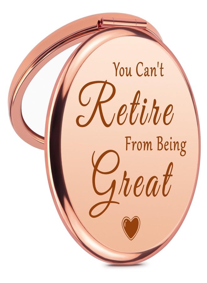 Mikela Funny Retirement Gift for Woman Compact Mirror Happy Retired Gifts Retirement Gifts for Teacher Nurses Boss Friends Mom Grandma Coworker Farewell Leaving Going Away Gift Makeup Mirror Pocket Mirrors - Image 1