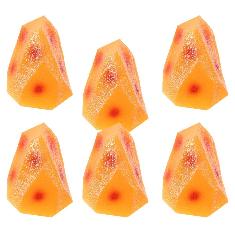 6PCS Artificial Potato Chunks Faux Vegetable Models Farmhouse Kitchen Decor - Image 2