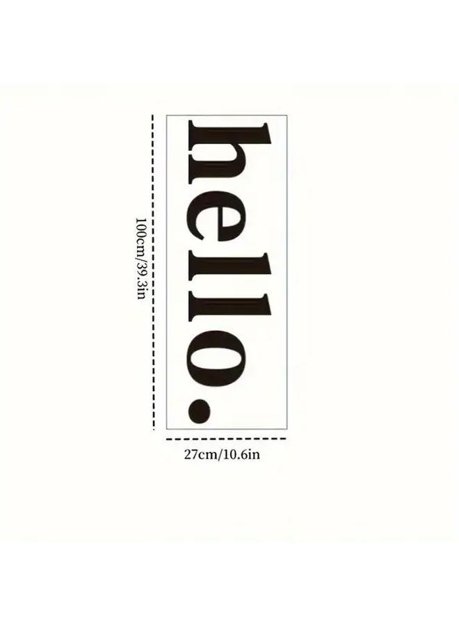 Small Brown 3D Hello Wall Stickers Self Adhesive Home Decor For Living Room Bedroom - Image 5