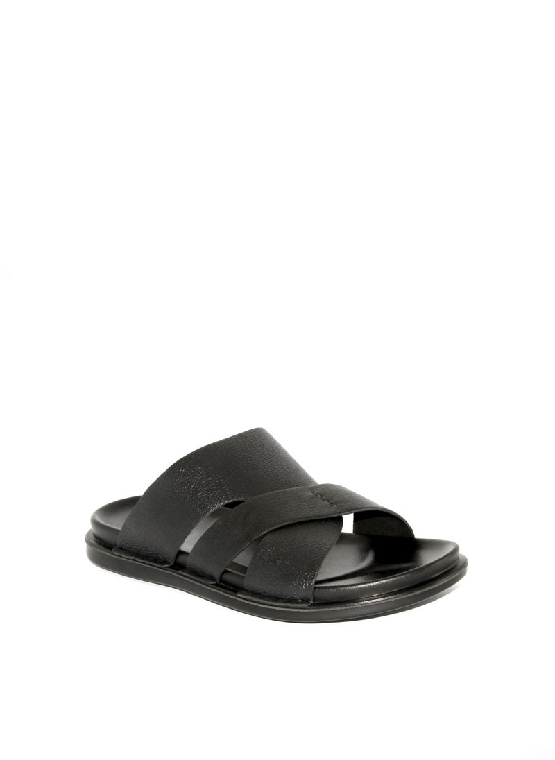 Geoomnii Arabic Sandals for Men – Traditional Emirati & Saudi Style Sandals | Comfortable Slip-On Leather Sandals | Classic Arab Footwear for Daily Wear, Weddings, and Special Occasions - Image 2