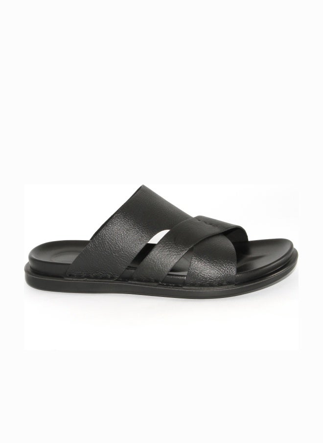 Geoomnii Arabic Sandals for Men – Traditional Emirati & Saudi Style Sandals | Comfortable Slip-On Leather Sandals | Classic Arab Footwear for Daily Wear, Weddings, and Special Occasions - Image 1