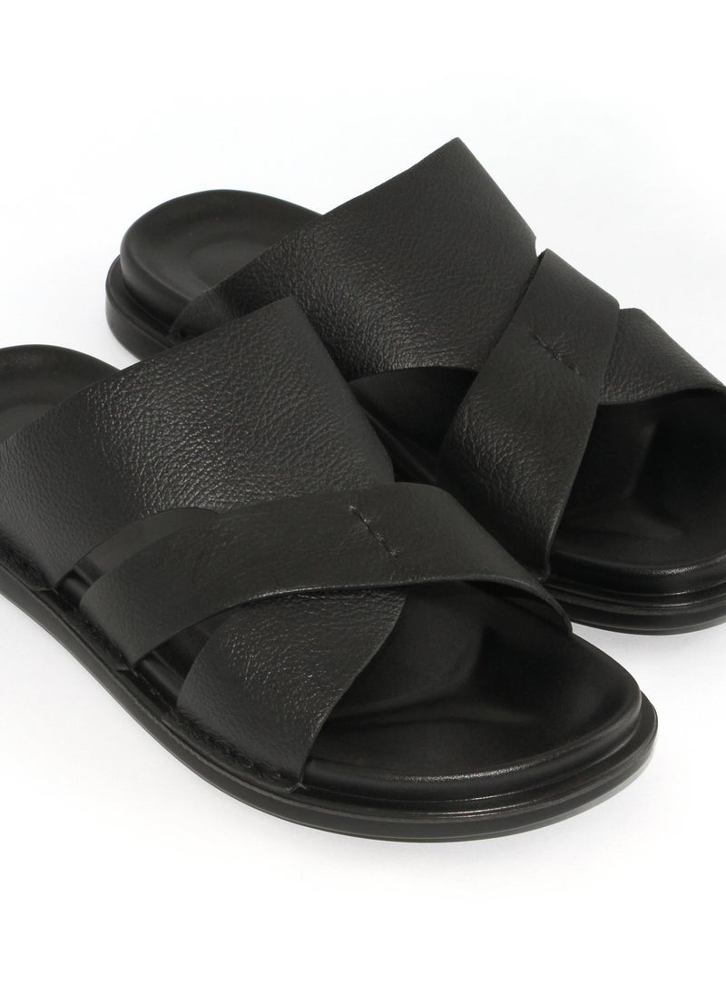 Geoomnii Arabic Sandals for Men – Traditional Emirati & Saudi Style Sandals | Comfortable Slip-On Leather Sandals | Classic Arab Footwear for Daily Wear, Weddings, and Special Occasions - Image 4