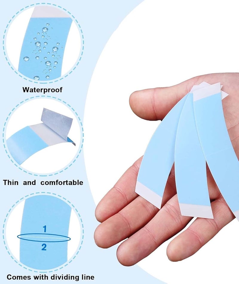 OXYGLOBE 40 Pcs Waterproof Tape for Hairpiece Ultra Strong Hold C Shape Hair Wig Tape Strips Hair Patch Tape For Men Tape For Wigs Toupees Hair Pieces Tape Double Sided Ultra Hold78cmX3cm - Image 5