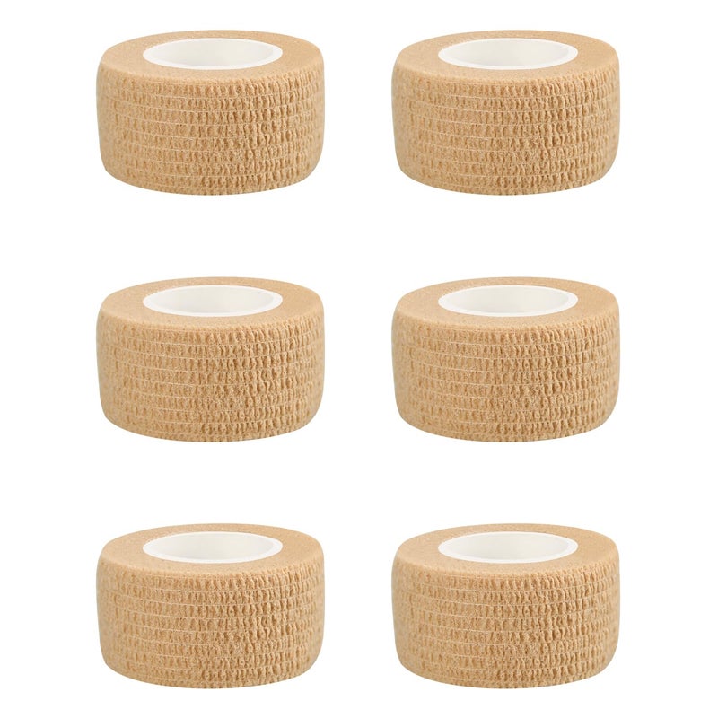 1 Self Adhesive Bandage Wraps 6pcs Vet Wraps Skin Color 5 Yard Self Adherent Wraps for Sports Wrist Ankle and Swelling