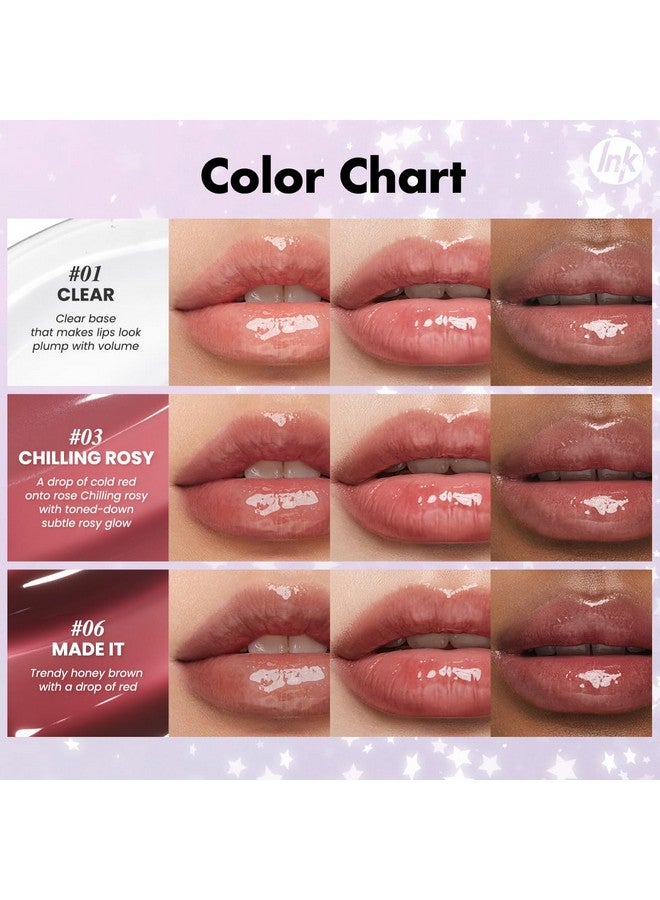 مجموعة هدايا صغيرة لعيد الميلاد من ملمع الشفاه من Ink Glasting (مجموعة صغيرة، 2.5 مل * 3)، رائعة لحشو الجوارب، مجموعة ملمع الشفاه، ملمع الشفاه الشفاف، مكياج الشفاه - Image 3