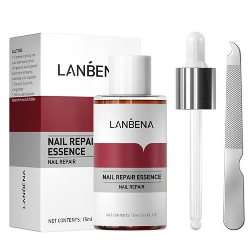 LANBENA Nail Repair Essence, Nail repair, repairs and renews damaged, broken, cracked and discolored nails (15ml) - Image 2