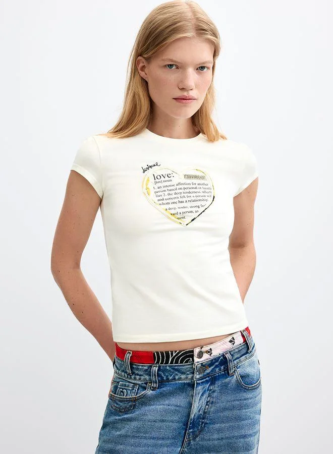 Desigual T-shirt With Message Print