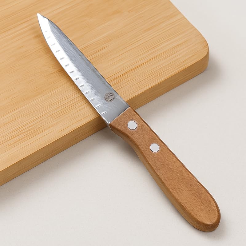 Fitto Stainless Steel Kitchen Knife with Wooden Handle, Sharp Chef Knife for Cooking, Durable and Ergonomic Design - Image 2
