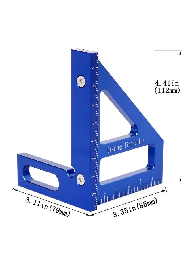 Multi-Angle Measuring Ruler,45/90 Degree Woodworking Square Protractor - Image 2