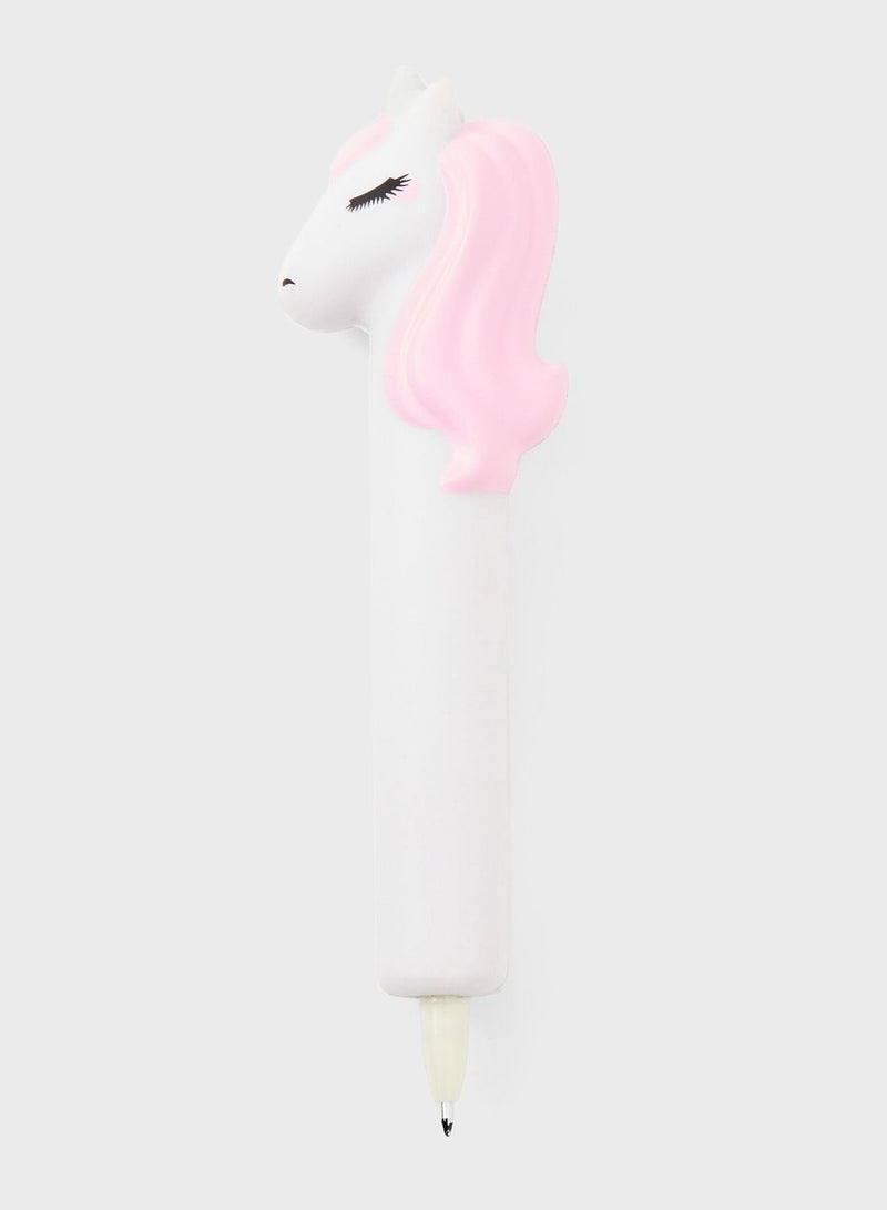 قلم يونيكورن الوردي