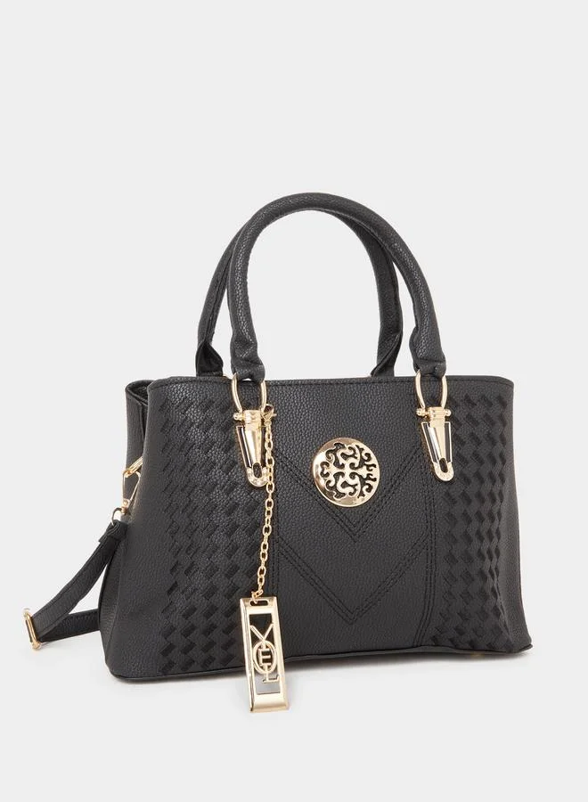 تايك تو Take Two Black Dual Handle Handbag