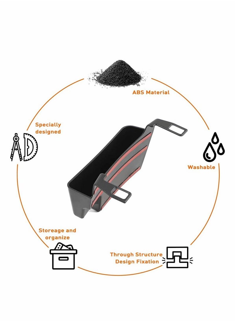 KASTWAVE - JL Center Console Hanging Storage Box Armrest Organizer ABS Material, Light, Strong and Durable for 2018-2021 forJeep Wrangler JL JLU and Gladiator JT, Interior Accessories, Black - Image 1