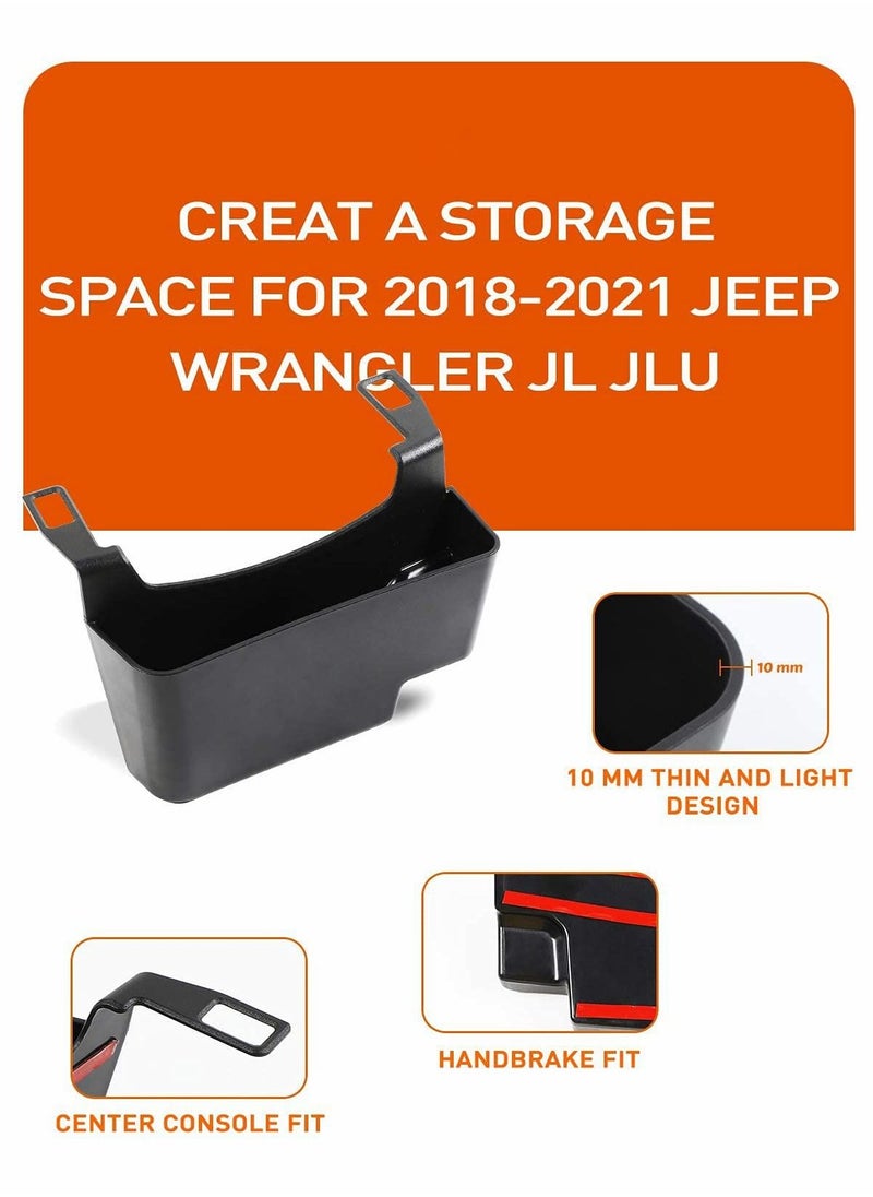 KASTWAVE - JL Center Console Hanging Storage Box Armrest Organizer ABS Material, Light, Strong and Durable for 2018-2021 forJeep Wrangler JL JLU and Gladiator JT, Interior Accessories, Black - Image 1