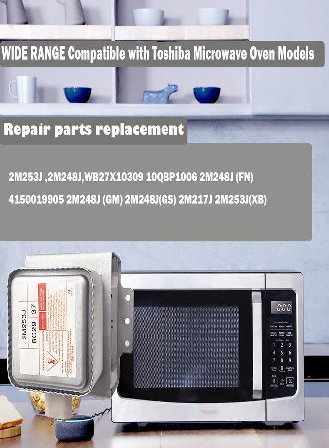 ZOCOLIV مغنطرون فرن الميكروويف 2M253J، بديل لأنبوب مغنطرون فرن الميكروويف 2M248J من توشيبا، بديل للأرقام التالية: WB27X10309، 10QBP1006، 2M248J (FN)، 4150019905، 2M248J (GM)، 2M248J(GS)، 2M217J، 2M253J(XB). - Image 3