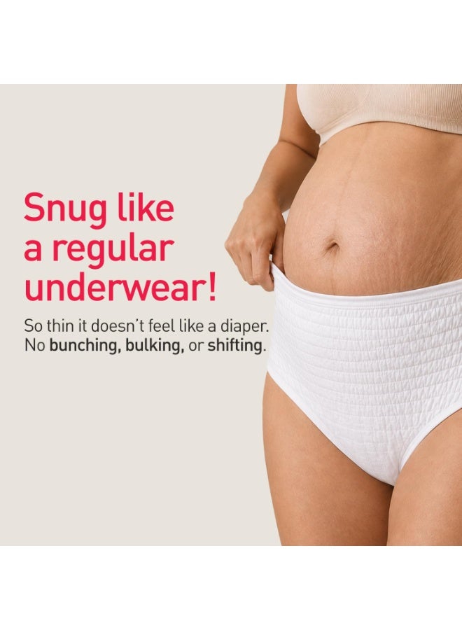Sirona Maternity Panties After Delivery for Women | L-XL (32-44 Inch)| Pack of 10 | for Pregnancy & Postpartum Bleeding & Clots | Leak Free | High Absorbency White - Image 3
