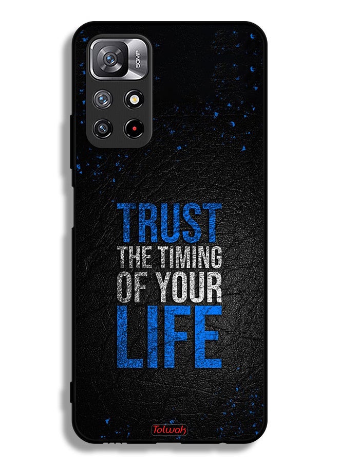 Tolwak - Xiaomi Redmi Note 11 4G Protective Case Cover Trust The Timing Of Your Life - Image 1