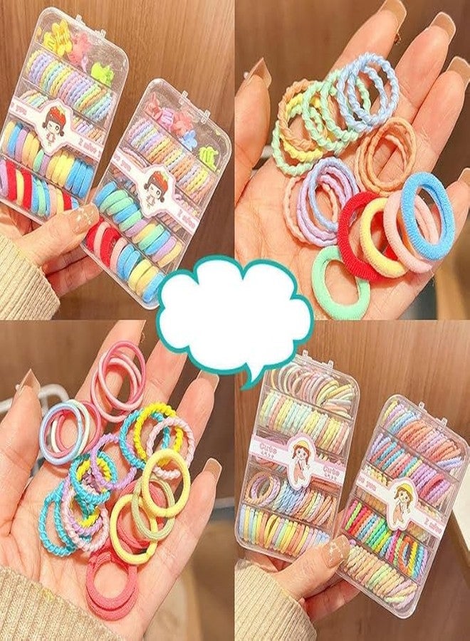 Bloriza Kids Hair Accessories Set – 76 Pc Kit with Cotton Mini Seamless Hair Ties, Clips, and Hair Bands for Toddlers, Small Rubber Elastics, Modern Styles for Girls - Image 1
