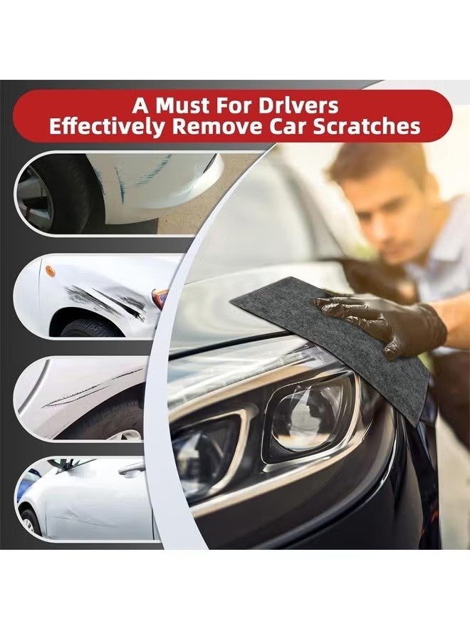 Nano Sparkle Cloth Car Polish Scratches Remover,6PCS Multi-Purpose Nano Magic Cloth Easy to Repair Small Scratched Water Spots Scratch Car Remover for All Car - Image 4