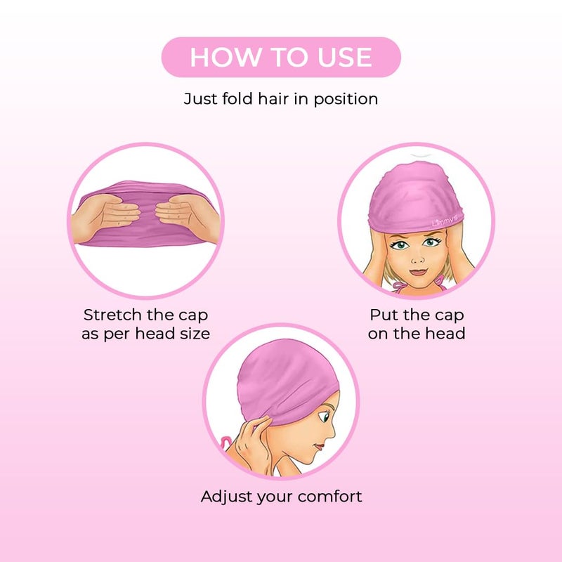 Endless EL1017 Comfortable PU Swimming Cap with Cartoon Design | Pink | Material : PU | Elastic Waterproof Swimming Cap for Long and Short Hair with Thicker Edge | For Children - Image 5