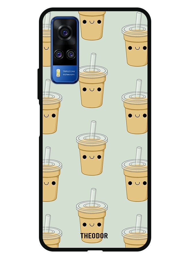 Theodor غطاء واقي لهاتف فيفو Y51 2020 تصميم أكواب القهوة - Image 1