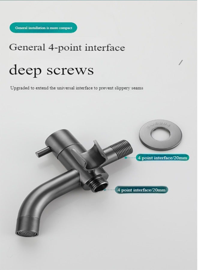 Multi-Function Dual-Use Faucet with High-Pressure Stainless Steel Spray Attachment for Balcony and Bathroom - Image 4