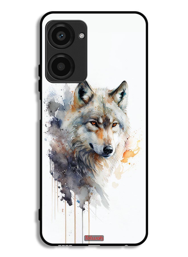 Realme 10 Pro Protective Case Cover Wolf Abstract Art